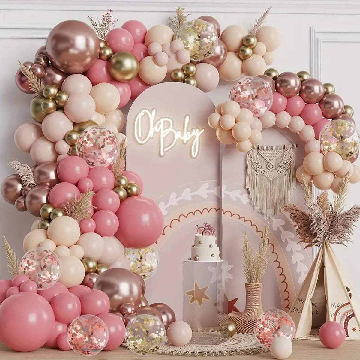137 adet Vintage Pembe Gül Bey - Wedding Day Supply Kit incelemesi ve fiyatı